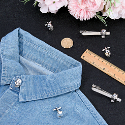 Alloy Cufflinks & Tie Clips Sets&nbsp;AJEW-WH0886-09B