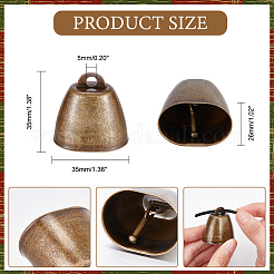 Tibetan Style Iron Bell Pendants&nbsp;LS-FIND-WH0034-22AB