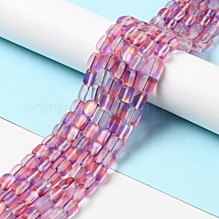 Electroplated Synthetic Moonstone Beads Strands&nbsp;G-P473-B01-M
