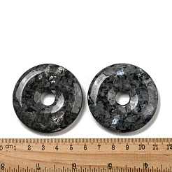 天然ラルビカイトペンダント  ドーナツ/円盤チャーム  50x6.5~7.5mm  穴：10mm&nbsp;G-P532-01A-21