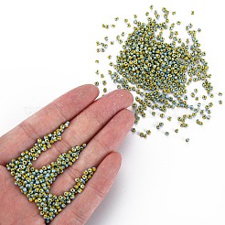 12/0 ガラスシードビーズ  不透明な色が染み込む  シアン  2mm  穴：0.8mm&nbsp;SEED-S005-34