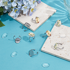 DIY Oval Cuff Ring Kits&nbsp;DIY-UN0008-15P