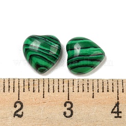 染色された合成マラカイトのカボション  ハート  8x8x3.5mm&nbsp;G-H309-01-09