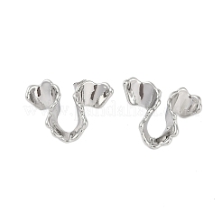 女性用304ステンレススチールスタッドピアス  ステンレス鋼色  31x25mm&nbsp;EJEW-K281-27P