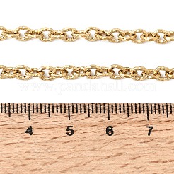 304 Stainless Steel Texture Cable Chain Necklaces&nbsp;NJEW-Z114-01G