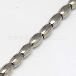 Electroplate Non-magnetic Synthetic Hematite Beads Strands&nbsp;G-J168-5x3mm-01