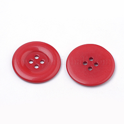 4つ穴アクリルボタン  フラットラウンド  ミックスカラー  25.5x3.5mm  穴：2mm&nbsp;BUTT-Q038-25mm-M