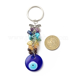 Natural & Synthetic Gemstone Beaded Keychain&nbsp;KEYC-JKC00344-02