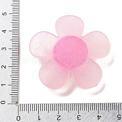 不透明樹脂ペンダント  花  ピンク  40.5x41.5x9.5mm  穴：1.5mm&nbsp;FIND-M035-02A