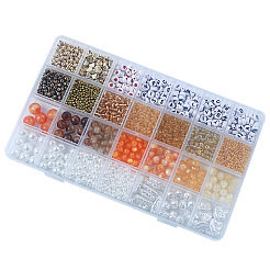 DIY 28 Style Resin & Acrylic & ABS Beads Jewelry Making Finding Kit&nbsp;DIY-NB0012-03I