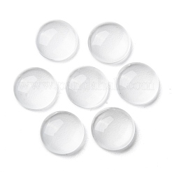 クリアガラスカボション  半円/ドーム  透明  9.5~10x3.5mm&nbsp;X-GGLA-R026-10mm