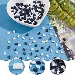 300Pcs 2 Colors 2-Hole Opaque Glass Seed Beads&nbsp;SEED-AR0001-31