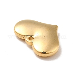 イオンプレーティング（IP）304ステンレスペンダント  ハートチャーム  18KGP本金メッキ  15x20x4mm  穴：1.6mm&nbsp;LS-STAS-E176-01G
