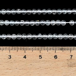 ナチュラルホワイトトパーズビーズ連売り  スムーズなラウンド  3~3.5mm  穴：0.6mm  約115個/連  15.35''（39センチメートル）&nbsp;X-G-P627-3mm-02