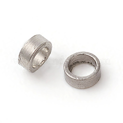 変色しない201ステンレススチール製リンクリング  リング  ステンレス鋼色  2.5x1mm  内径：1.6mm&nbsp;X-STAS-F192-009P-05
