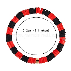 Handmade Polymer Clay Heishi Beads Stretch Bracelets Sets&nbsp;BJEW-JB05902-10
