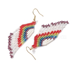 Boho 304 Stainless Steel with Glass Dangle Stud Earring&nbsp;EJEW-MZ00176