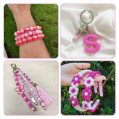 100Pcs 4 Styles Gradient ABS Plastic Imitation Pearl Beads & Transparent Acrylic Beads Sets&nbsp;KY-TA0001-31