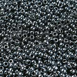 トーホー 8/0ラウンドビーズ  日本製シードビーズ  （81)つのメタリックヘマタイト  3mm  穴：1mm  約222個/10g&nbsp;X-SEED-TR08-0081