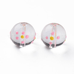 Transparent Glass Enamel Beads&nbsp;GLAA-N049-018