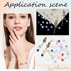 3 Strands 3 Colors Transparent Glass Beads Strand&nbsp;GLAA-PA0001-07