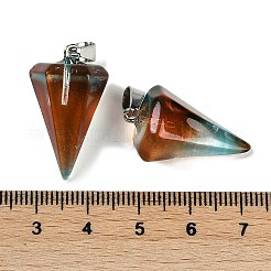 Spray Painted Glass Pendants&nbsp;GLAA-Z007-03G