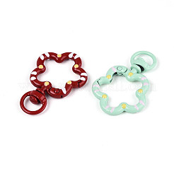 Spray Painted Alloy Swivel Snap Hook Clasps&nbsp;PALLOY-T090-75