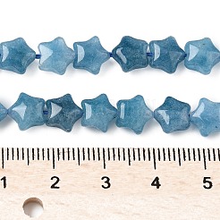 染められた天然マレーシアジェイドスタービーズ連売り  士官候補生ブルー  7.5x8x4.5mm  穴：0.8mm  約55~59個/連  15.16''~15.55''（38.5~39.2センチメートル）&nbsp;G-Z080-A01-04