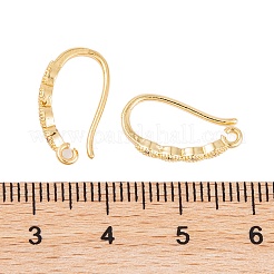 Rack Plating Brass Cubic Zirconia Earring Hooks&nbsp;KK-S374-05G-03