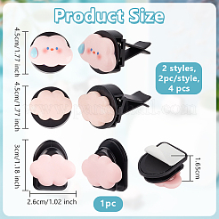 5Pcs Resin & Plastic Car Air Freshener Vent Clips&nbsp;HJEW-OC00138