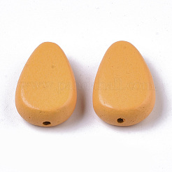 Painted Natural Wood Beads&nbsp;X-WOOD-R265-04