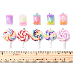 10Pcs 2 Styles Resin Pendants&nbsp;RESI-FP0001-31