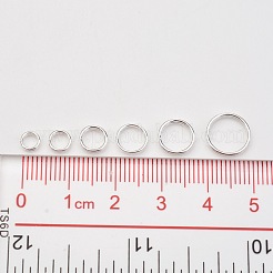 1箱アイアン製スプリットリング  ダブルループ丸カン  4mm / 5mm / 6mm / 7mm / 8mm / 10mm  銀色のメッキ&nbsp;IFIN-X0026-S-B