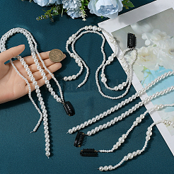 4Pcs 4 Styles Plastic Pearl with Iron Hair Clips&nbsp;OHAR-GF0001-36