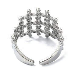 女性用304ステンレススチールカフリング  ステンレス鋼色  調整可能  19.5mm&nbsp;RJEW-M019-18P