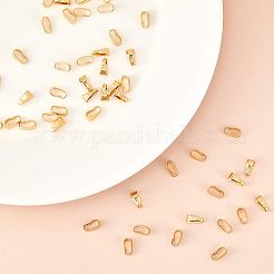 304ステンレススチールスナップオンベイル  ビーズコンテナ付  ゴールドカラー  7x3.5x3.2mm  穴：6x3mm  約80個/箱&nbsp;STAS-UN0001-69G
