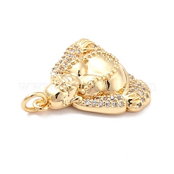 Eco-Friendly Brass Micro Pave Cubic Zirconia Pendants&nbsp;KK-K2685-12G