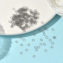 変色しない304ステンレススチールオープン丸カン  ラウンド  ステンレス鋼色  26ゲージ  3x0.4mm  内径：2.2mm  約2222個/20g&nbsp;X-STAS-E066-01-3mm