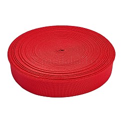超幅広の厚手の平らなゴムバンド  ウェビング衣類縫製アクセサリー  レッド  30mm&nbsp;X1-EC-WH0016-A-S001