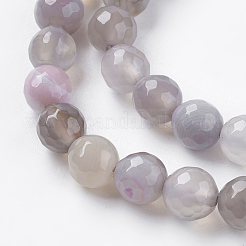 Natural Striped Agate/Banded Agate Beads Strands&nbsp;G-G581-8mm-09