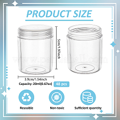 48Pcs Column Plastic Bead Containers&nbsp;CON-BC0008-03