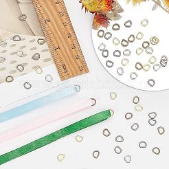240色合金Dリング/三角リング4個  バックル留め金  ウェビング用  ストラップバッグ  服飾材料  ミックスカラー  6x5x0.8mm  穴：4.5mm  4色  60個/カラー  240pc&nbsp;FIND-FG0001-33