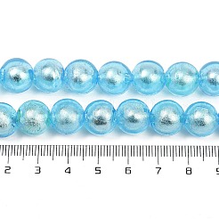 Handmade Silver Foil Glass Beads Strands&nbsp;FOIL-F002-01B