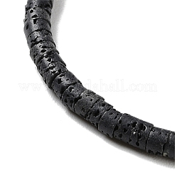 合成溶岩石染色ビーズ連売り  ディスク  ヒシビーズ  ブラック  4x2~2.5mm  穴：0.7mm  約152個/連  15.12''（38.4センチメートル）&nbsp;G-H311-10-06