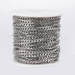 Tarnish Resistant 304 Stainless Steel Cuban Link Chains&nbsp;CHS-H009-33P