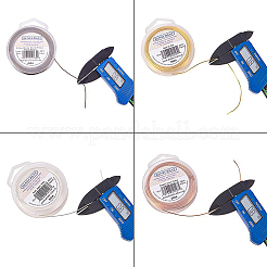 4 Colors Round Copper Wire for Jewelry Making&nbsp;CWIR-BC0002-02