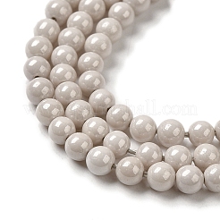 Cubic Zirconia Imitation Pearl Bead Strands&nbsp;ZIRC-P109-03A-M