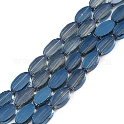 Painted Transparent Glass Beads Strands&nbsp;GLAA-E033-06C