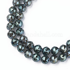 Electroplate Transparent Glass Beads Strands&nbsp;EGLA-N002-34A-G01