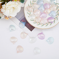 84Pcs 6 Colors UV Plating Opaque Acrylic Pendants&nbsp;PACR-DC0001-02